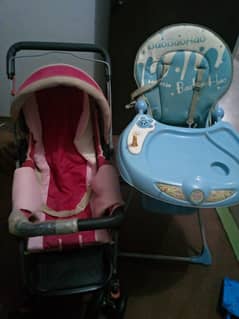 Stroller and high chair