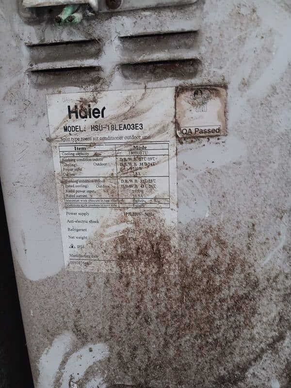 split ac Haier 1.5 ton 0