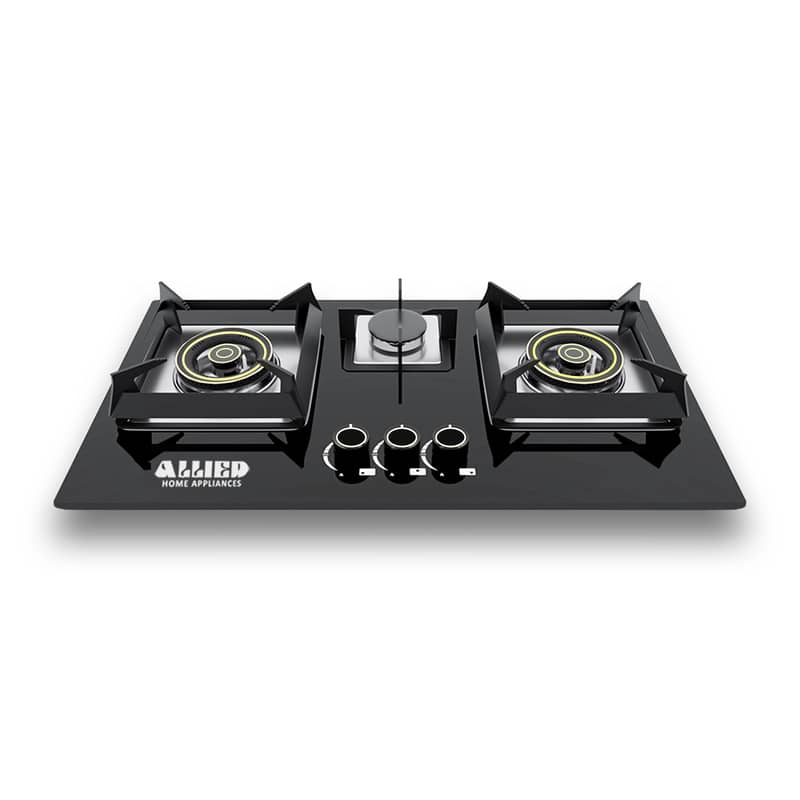 Premium Tempered Glass 3-Burner Built-in Hob | Allied Home Appliances 0