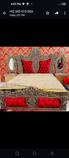 new chinioti dekho finish bed set available 03160515943