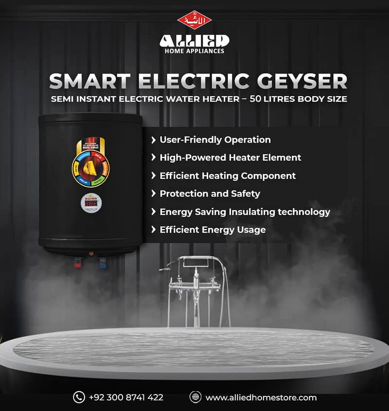 Energy - Efficient Electric Geyser with Digital Display 4