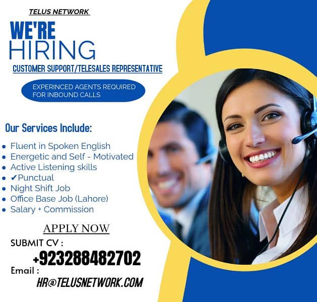 Customer Sales Representative || Jobs in Lahore ( Male & Female ) 0