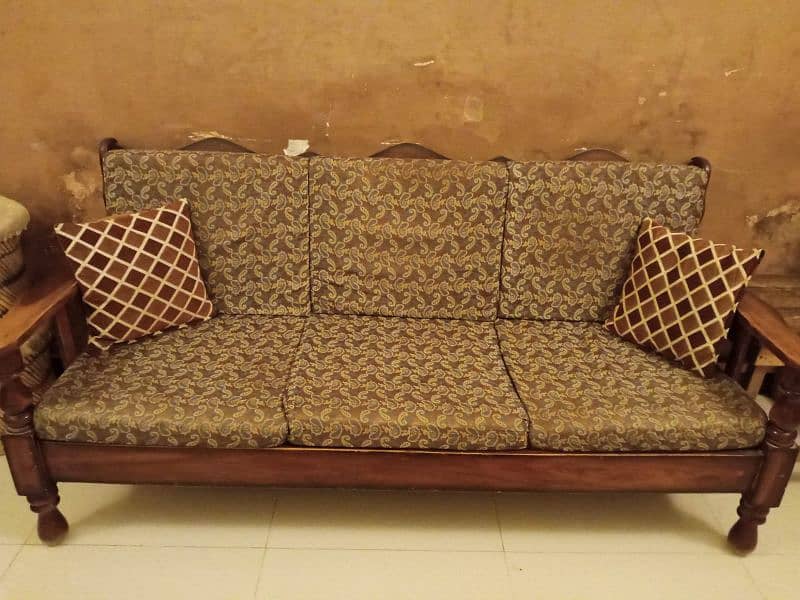 5 Seater Wooden sofa 2