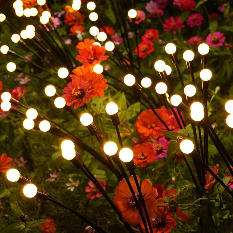 Solar Lights, String,Flower,Crystal Balls,Multi-Color 8 Lighting Modes 16