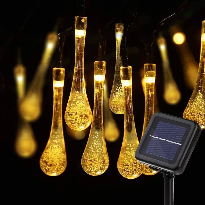 Solar Lights, String,Flower,Crystal Balls,Multi-Color 8 Lighting Modes 17