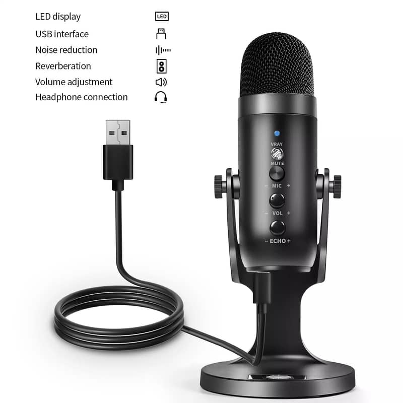 V8 Bm-800 Podcast Mic Set With Live Sound Card,Condenser Microphone Wi 2