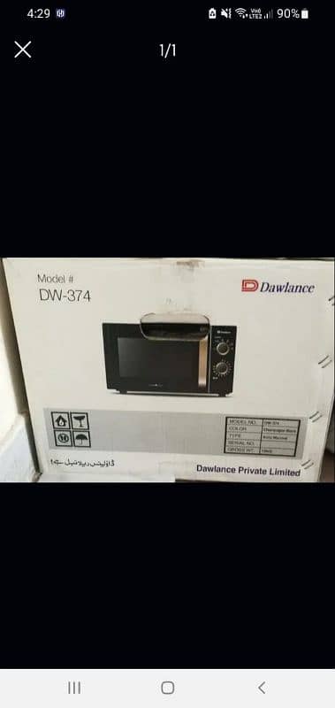 Dawlance microwave for sale, new condition 4