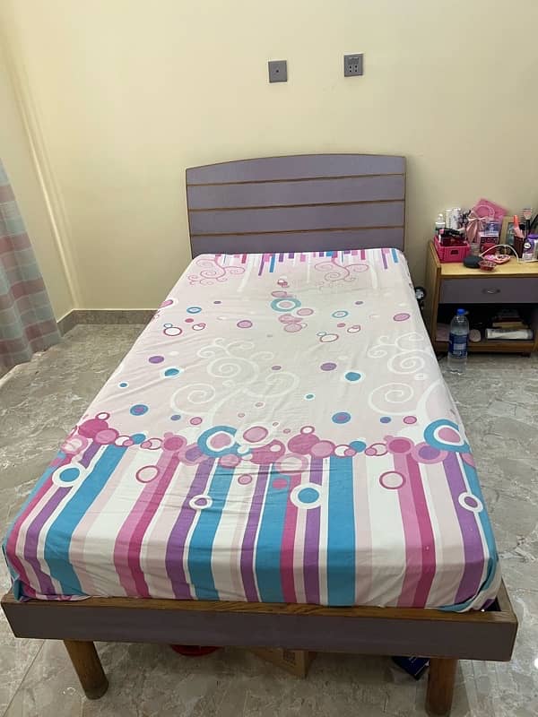 Single bed set with cupboard, bed and side table 0