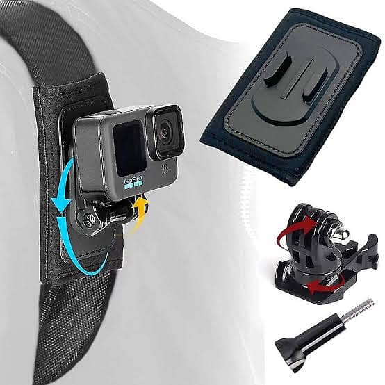 TELESIN gopro Action Camera Backpack Strap Mount Clip Holder 1