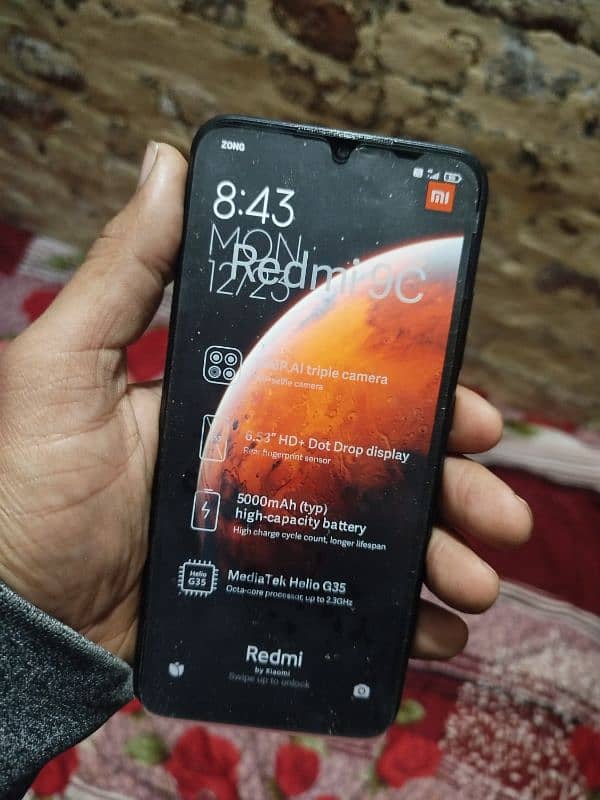 Red mi 9 c for sale Ram 3 GB storage 64GB 3