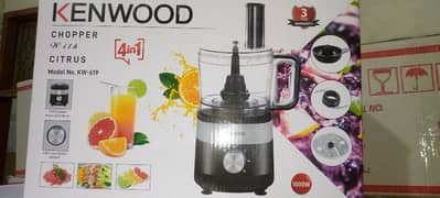 Kenwood chopper 4in1 with sitrus 3 year warranty new model available