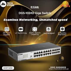 D-Link DGS-1024D 24 Port Gigabit Unmanaged Switch (Branded Used)