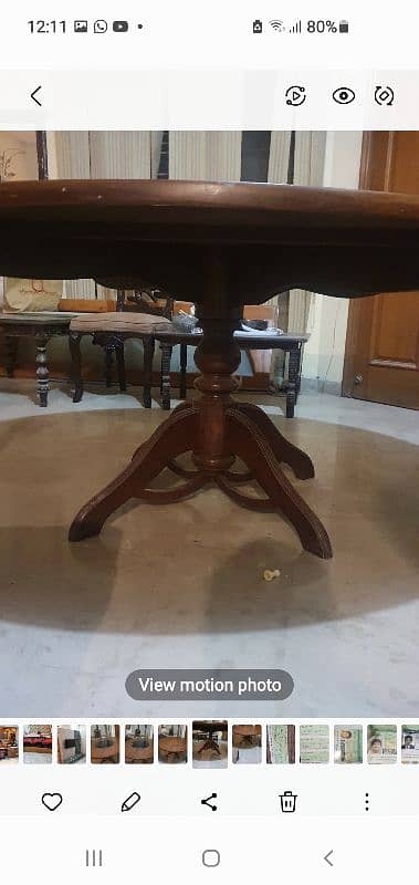 8  men round dining table solid wood 1