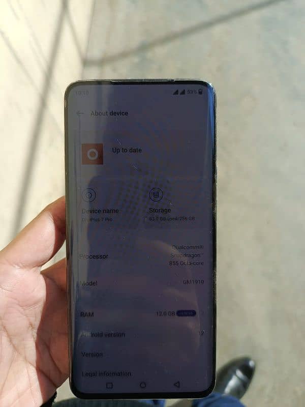 Oneplus 7pro 12/256 call or watsap 03354919221 2