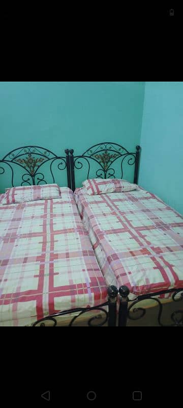 2 single bed with mattress 0