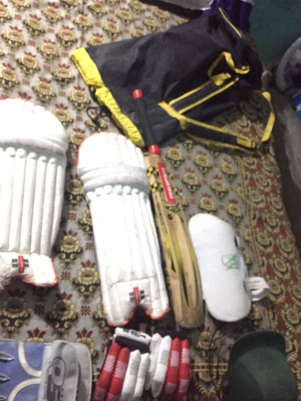 Hard boll cricket full kit with Grey neckless bat 3