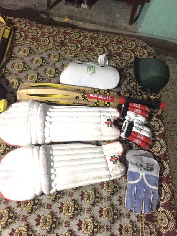 Hard boll cricket full kit with Grey neckless bat 6