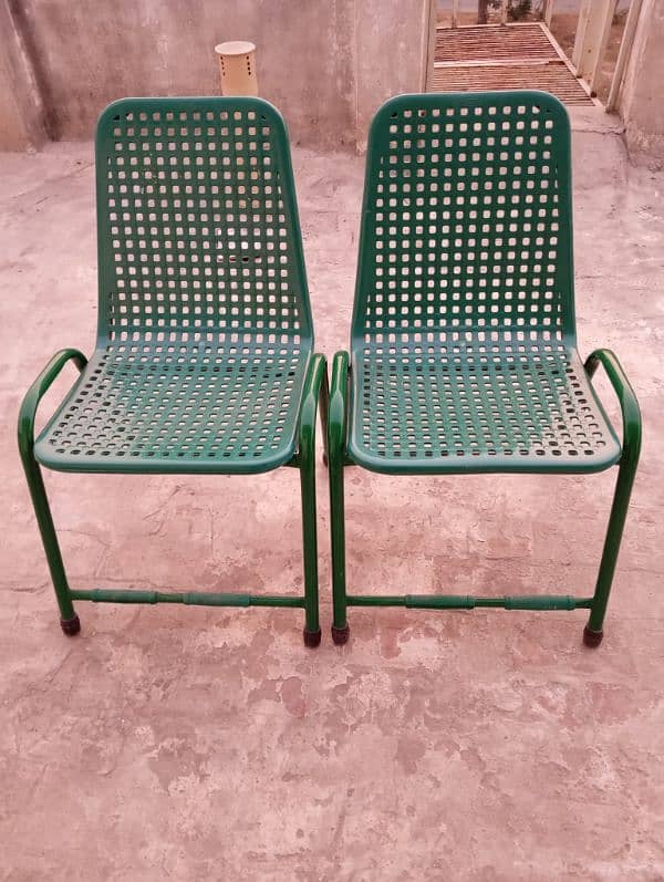 Plastic Chairs with iron legs 1