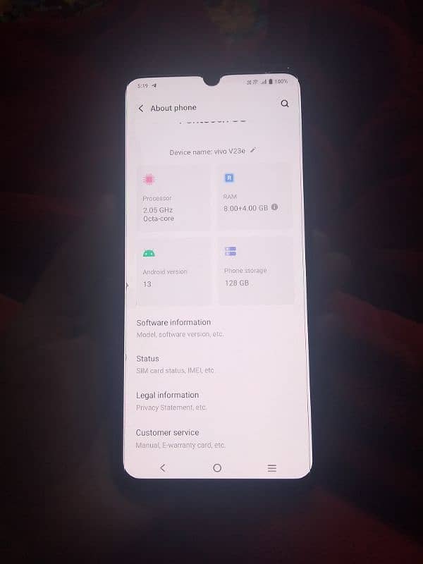 vivo V23e 8.00+4.00 128gb 2