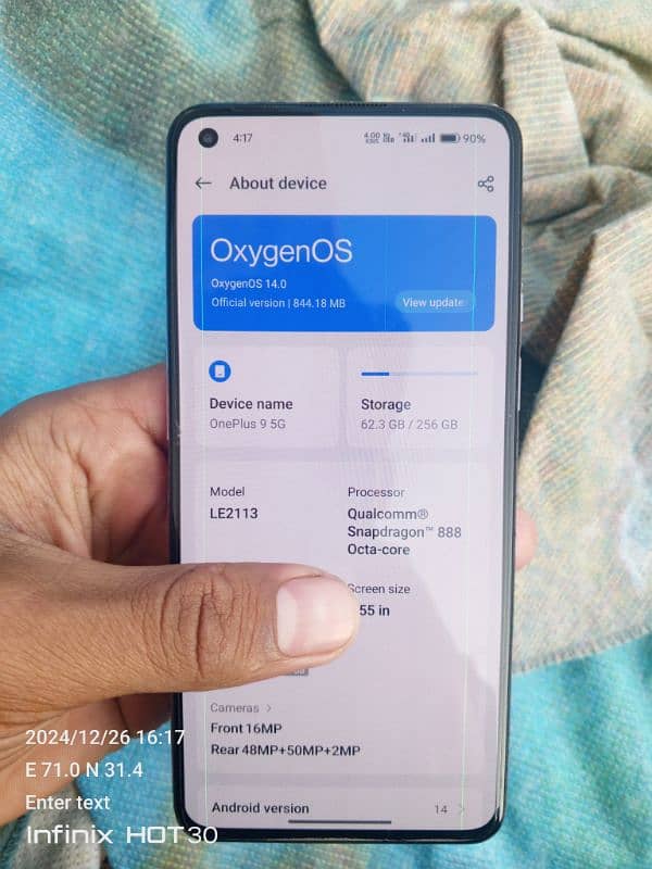 ONEPLUS 9 12|12 ram 256 GB  10 by 10 exchange possible good phone 6