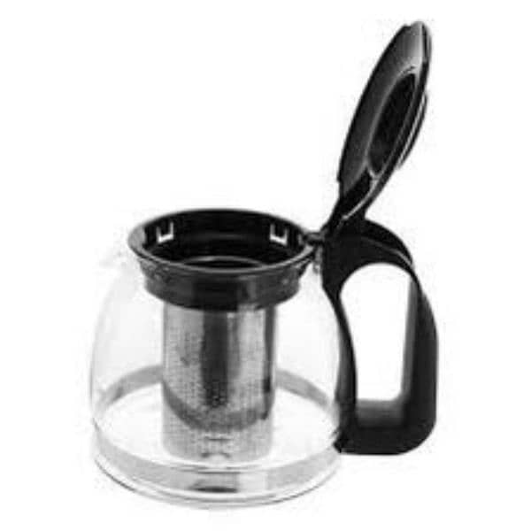 Black tea set with infuser kettle 6 cups 5