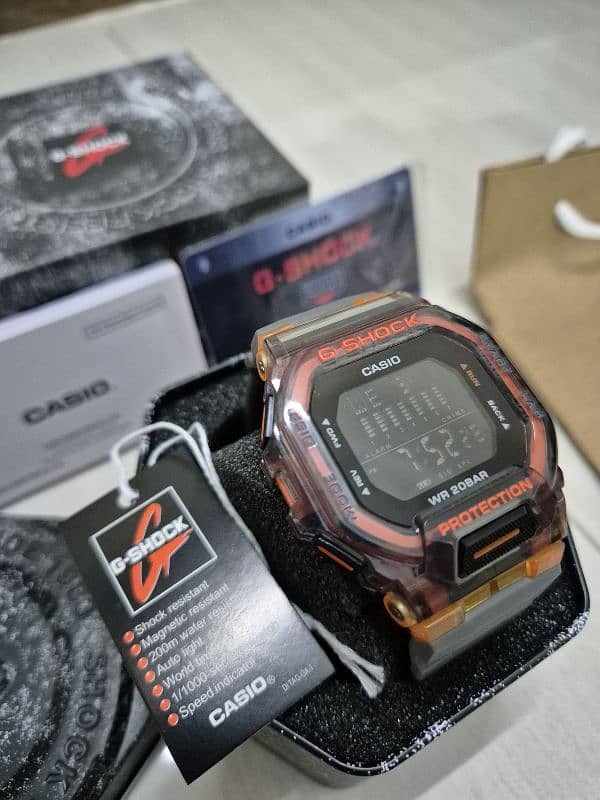 Casio G-shock watch GBD200 orange colour 3