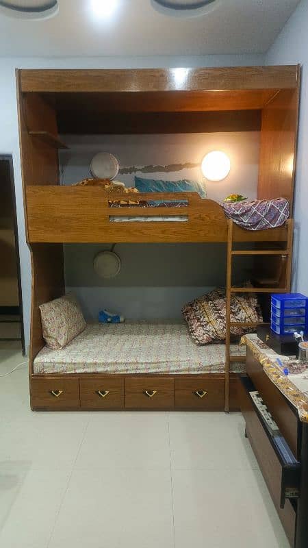 Bunk beds(2). With Mattresses(2). Wooden 2