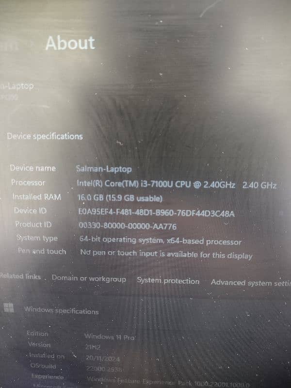 Core i3 7th Gen 256 SSD 16GB RAM 3hr plus battery Lenovo ThinkPad 1