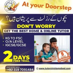 we provide all tutor in Rawalpindi/Islamabad/Peshawar/Lahore