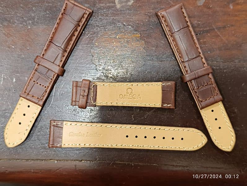 Genuine Leather 20 mm imported straps for Omega and other watches 2000 9