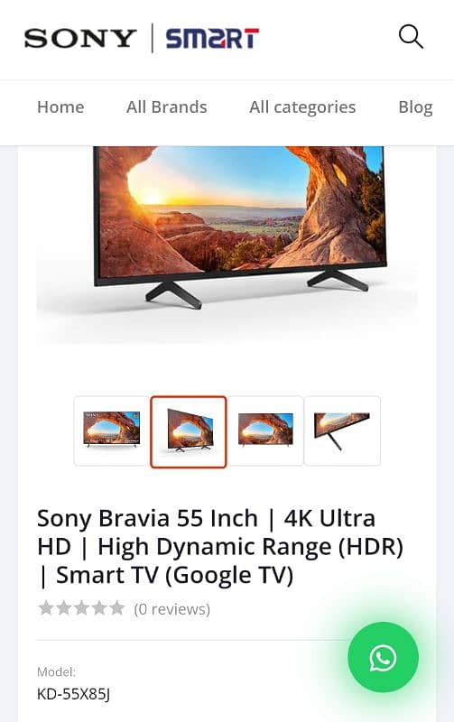 Sony Bravia LED  TV UHD KD-55X85J 1