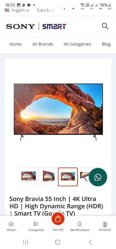 Sony Bravia LED  TV UHD KD-55X85J 3