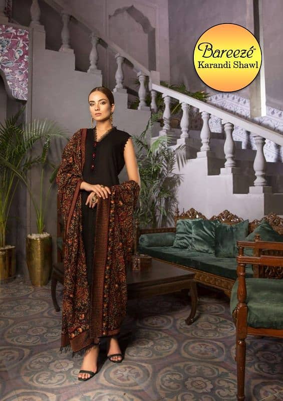 Embroidered Karandi Shawls 2