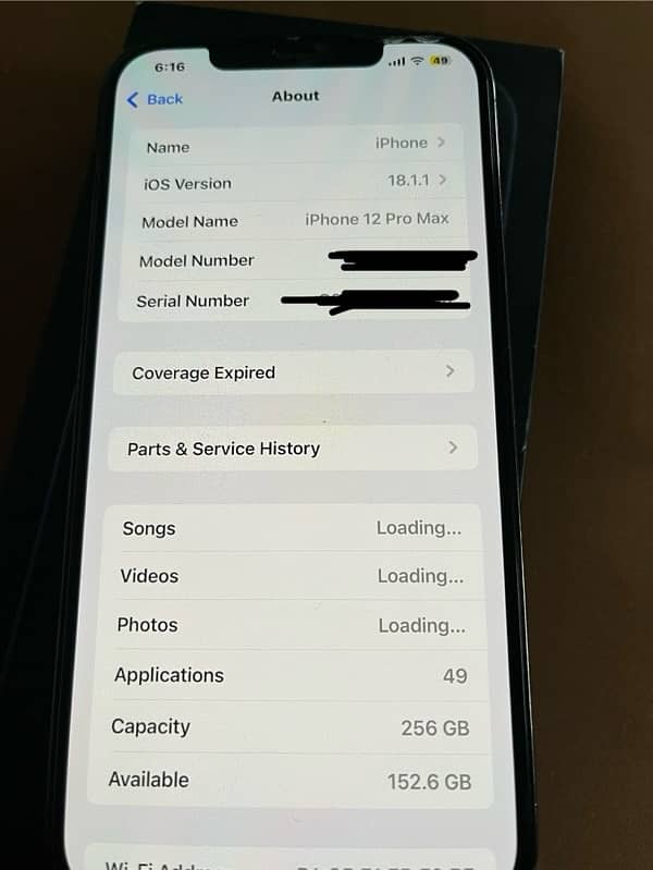 Iphone 12 Pro Max PTA Approved 256 gb 4