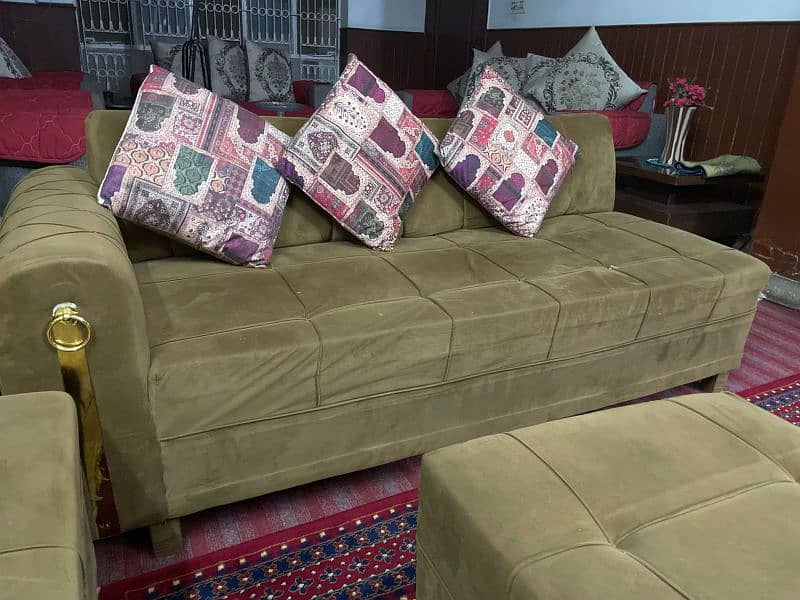 L shaped 7 sitter sofa set 7