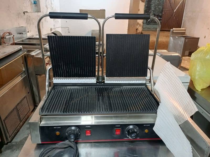 imported panini grill double unite imported pizza oven fast food setup 7