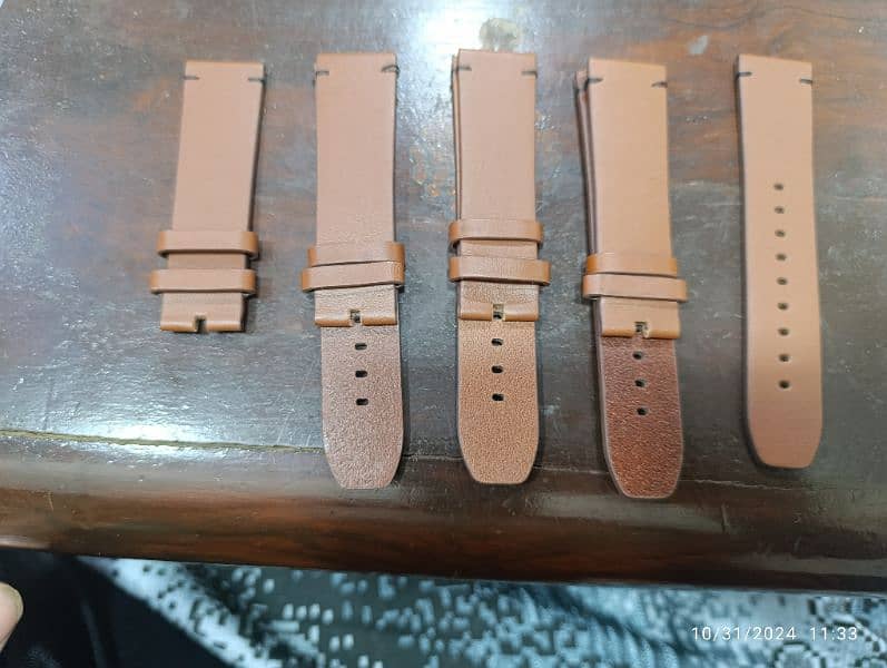 Original Swiss Made 22 mm High quality Brown Leather Movado Straps 1