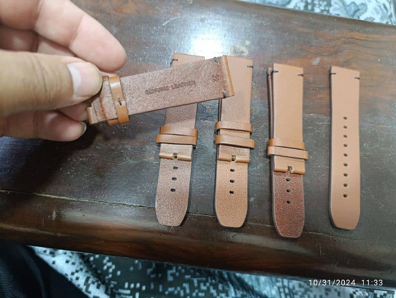 Original Swiss Made 22 mm High quality Brown Leather Movado Straps 2