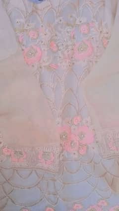 skin color embroidered suit