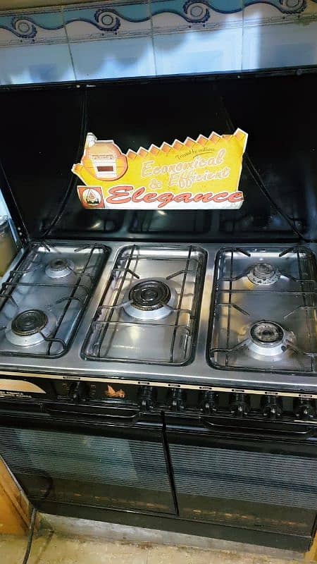 cooking range with oven 5 burner 1