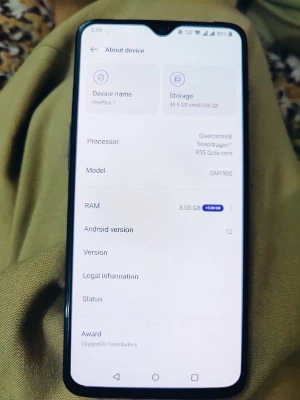 Oneplus 7        8+5gb ram 256gb rom 0