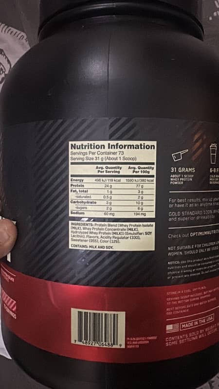 GOLD STANDARD WHEY PROTEIN  5lb from Dubai 2