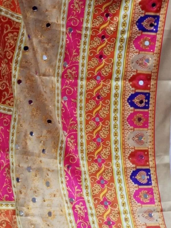 Fancy Silk Dupatta, Mirror work Dupatta, silk mirror work dupatta 1