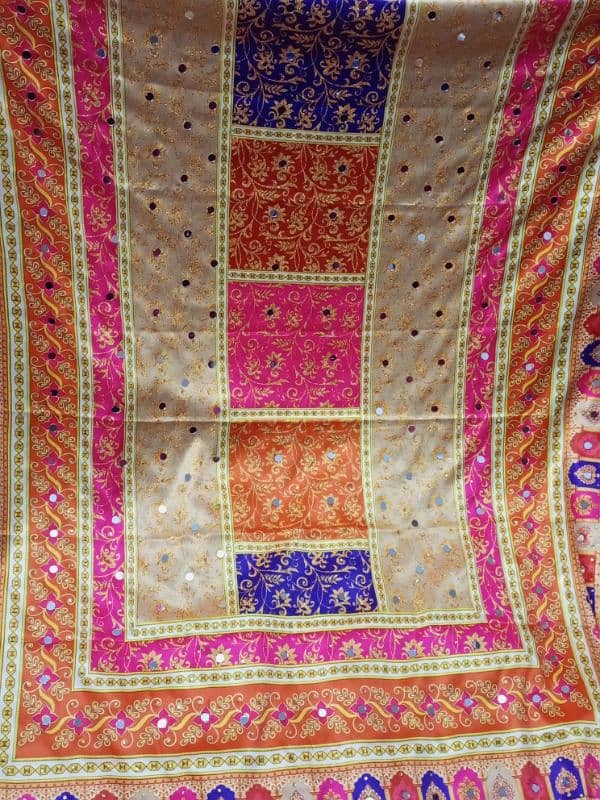 Fancy Silk Dupatta, Mirror work Dupatta, silk mirror work dupatta 2