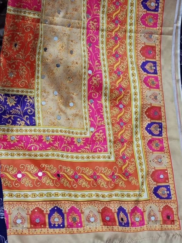 Fancy Silk Dupatta, Mirror work Dupatta, silk mirror work dupatta 3