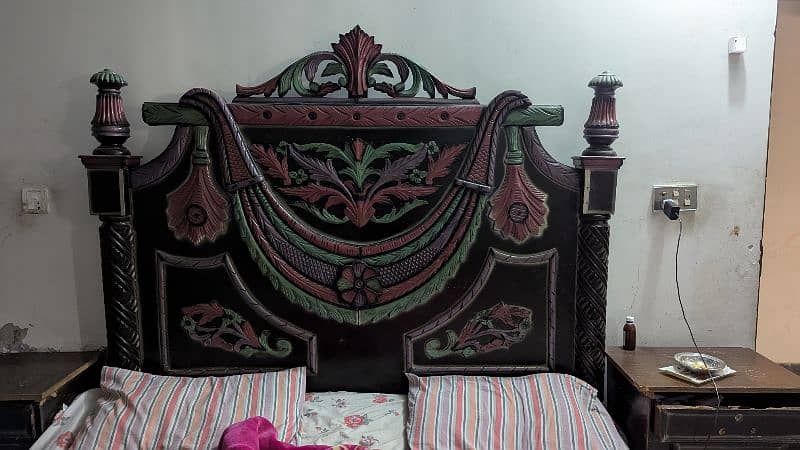 king size bed in good condition 1