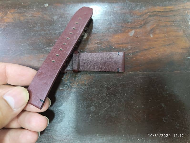 Original Swiss Made 22 mm Burgundy Leather Movado Straps in 5000 only 4