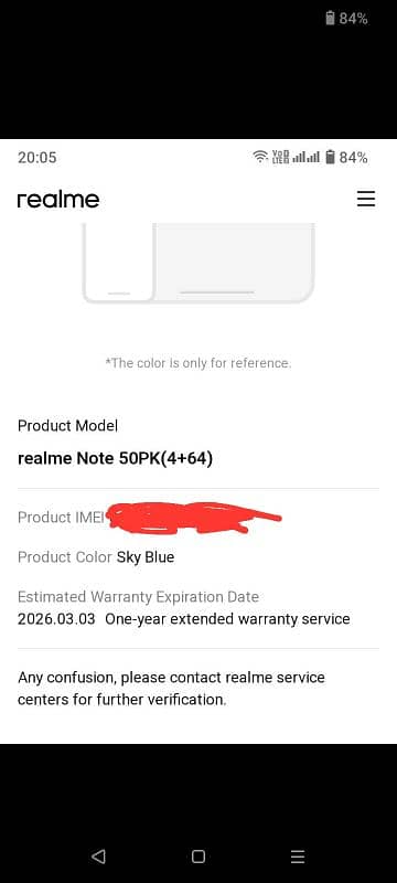 Realme note 50 ( 4 + 64 ) 4