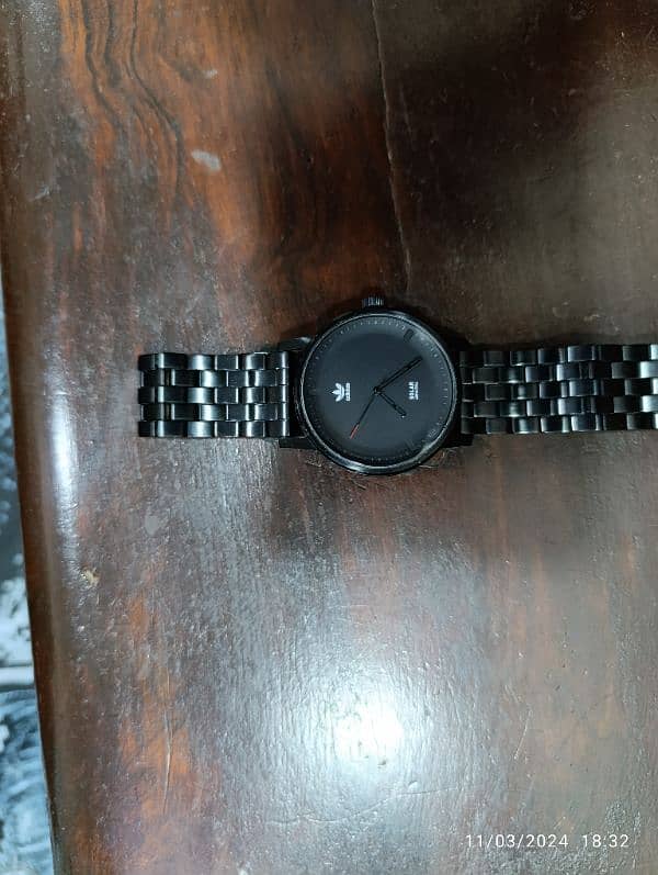 Original Adidas Black PVD plates Solar powered watch in 15000 only. 7