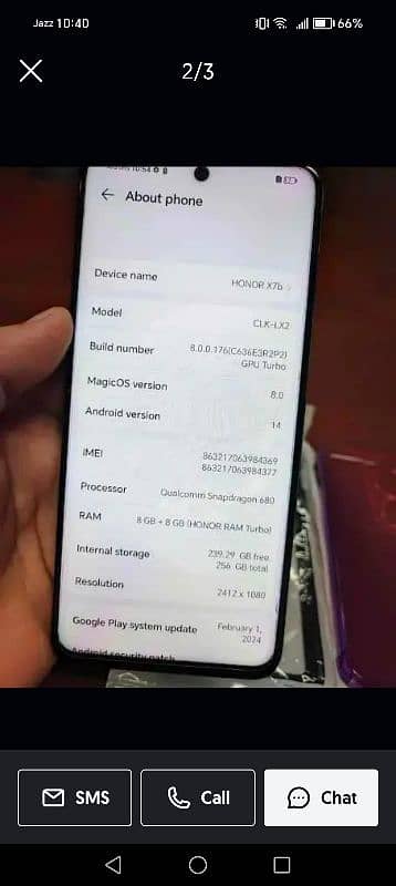 honor x7b 8Gb 256Gb Non pta 1